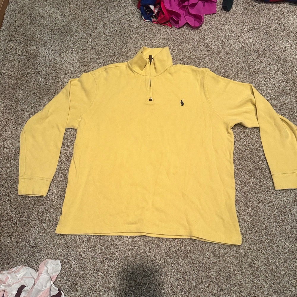 Ralph Lauren Light Yellow Half-Zip Sweater
